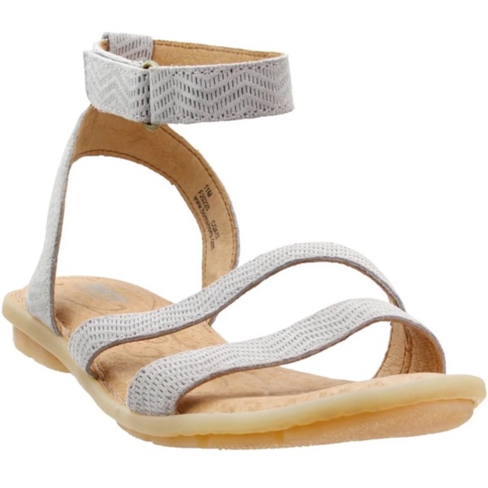 Born August Embossed Ankle Strap Sandals Size 10